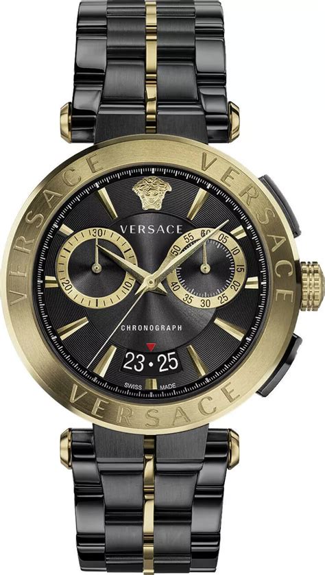 versace ve1d01620|Versace Aion Black Chronograph Men's Watch VE1D01620.